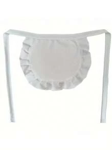 Cute Black & White Polyester Chic Lolita Style Maid Apron - Kitchen And Dining Bib For Women