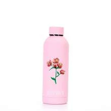 1pc 17oz Custom Insulated Water Bottle, Personalized Text "H" And Floral Pattern, Stainless Steel Double-Walled Tumbler, 500ml Straight Sided Mug, Perfect Gift For Travel, Office, Sports, School, Husband, Wife, Girlfriend, Boyfriend, Classmate, Sibling, Mother, Father, Birthday, Wedding, Graduation, Back To School, Mother's Day, Father's Day, Valentine's Day
