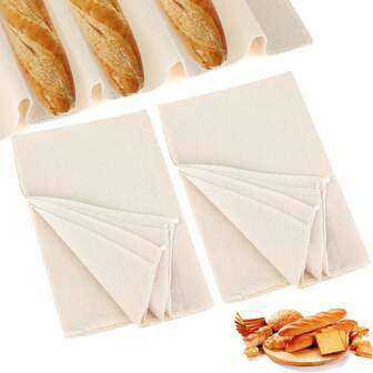 FFXK 2 PCS Linen Cloth Proofing Cloth For Bread Baking Reusable Bread Proofing Cloth Thick Baking Bread Cloth