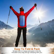 Adult Cold Weather Sleeping Bag For Big & Tall W/T Sack - For Camping Travel Bag - 藍色 - 查看 6