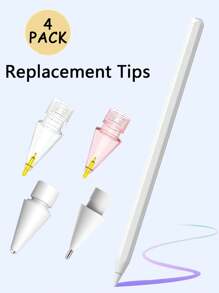 4 Packs Replacement Tips Compatible With Apple Pencil 2nd Generation, Apple Pencil 1st Generation, Apple Pencil Pro & Apple Pencil USB-C Pen Like Nibs - Multicolor - View 12