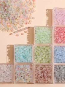705 piezas/50g Cuentas de arroz de cristal facetado y escarchado en color dorado para hacer joyería, pulseras, collares, decoración de ropa y manualidades DIY