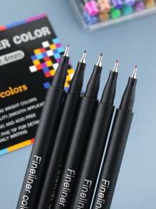 12/24/36/48 件彩色绘画套装，包括细线笔、荧光笔、美术用品、滚珠笔、用于书写笔记的细尖笔、日历着色、Sipa 细尖笔 - 0.4 毫米毡尖、PE 材料、鲜艳的颜色，非常适合成人着色、书写、绘画、教师和学生