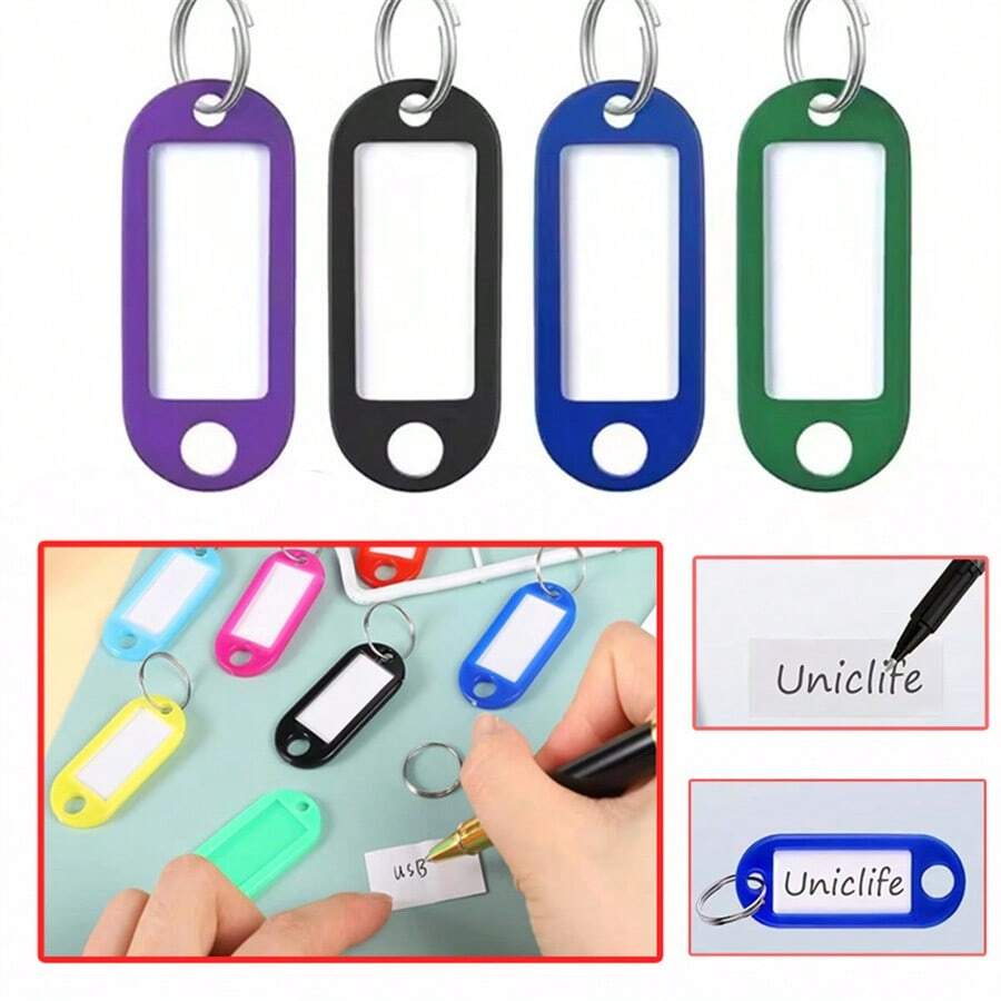 20-60pcs/Pack Key Chains, Luggage Tags, Hotel Room Number Identification Plates - Multicolor - View 1