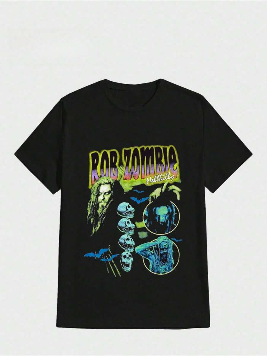 Plus Size Vintage 90s Heavy Metal Band T-Shirts Casual Digital Print  Pure Heavy Cotton T Shirt