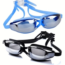 Anti-Beschlag-Schwimmbrille mit transparenter Sicht und wasserdichter Ausführung, einstellbarer Riemen, bequemer Sitz für Training & Freizeit, für Herren & Damen - Verschiedenfarbig - Übersicht 5