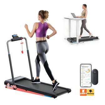 2 In 1 Home Folding Walking Pad Treadmill, Lightweight Movement, LED Display With Remote Control, Suitable For Home Office Walking, Running And Jogging Exercise, Longer And Wider Track Walking Pad, 330 LBS Load Capacity
