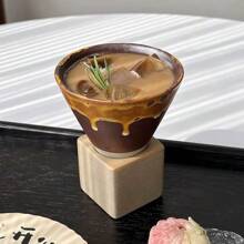 1件手工复古陶瓷滴滤杯创意水杯/咖啡杯小众冷萃杯适合下午茶居家/办公室休闲时光返校 - 彩色 - 查看 4