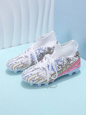 Boy's And Girl's High Top Soccer Shoes, Nail Shoes For Teenagers, Grass Training Shoes For Adults, Wide And Shoes