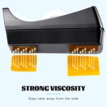 1pc Desktop Tape Dispenser, Non-Slip Base Tape Dispenser For Office, Home, School (Tape Not Included) - Black - View 3