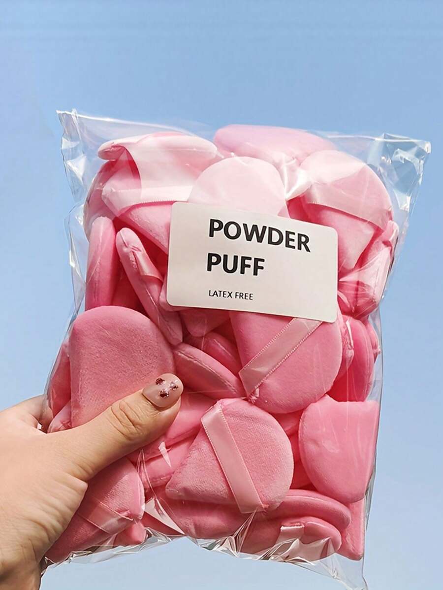 20/10/3/1pc Triangular Velvet Makeup Powder Puff, Facial Powder Puff, Reusable Makeup Powder Puff, Facial And Eye Makeup Powder Puff,Makeup,Cheap,Room Decor,Vanity,Travel,Bedroom,Makeup Accessories,Puff,Makeup Blender,Powder Puff,Makeup Sponge