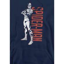 Marvel Spider-Man Mens Hero Stance Hoodie (Navy)