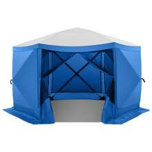 COBIZI 12x12ft Pop Up Gazebo Screen Tent Screen House Canopy Pavilion For Camping Outdoor Screened Gazebo With Sidewalls Portable Hub Tent With Carrying Bag And Ground Stakes