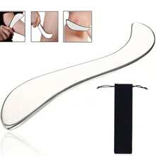 Stainless Steel Muscle Scraper Tool, Myofascial Release Tool For Back And Legs, Soft Tissue Massage Tool - Silver - View 1