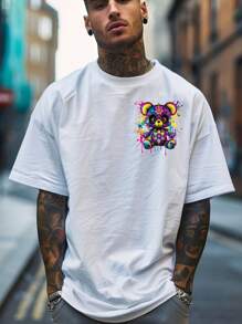 12 Paquetes de Parches de Oso Estilo Hip-Hop para Planchar, Multicolor Parches Termo-Adhesivos DTF para Decoración de Ropa DIY - mezcla - Ver 3