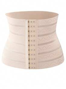 1pc 3-Row 11-Hook Bodysculpting Waist Cincher, Dress Slip-On Waist Trainer, Breathable & Anti-Curling