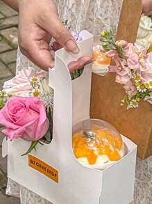 5件/10件/25件咖啡提花盒(白色、棕色、粉色、绿色)、活动派对盒、牛皮纸花篮、奶茶包、外卖盒、甜品蛋糕花束盒、花卉配件,适用于聚会、母亲节礼物、生日派对、公司团队建设、朋友礼物、随身携带的会议礼物、办公室、户外。 - 彩色 - 查看 17