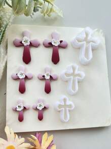 Paaskruis Polymeerklei Snijders, Polymeerklei Snijders voor DIY Oorbellen Sieraden Maken, 3D Geprinte Klei Snijder Gereedschappen voor Paascadeaus