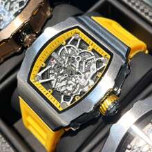 ONOLA ONOLA Brand 3827 New Fashion Wine Barrel Watch Men Watches Luminous Dial Silicone Strap Quartz Watches