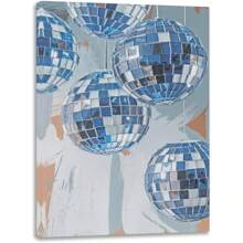 1pc Canvas Print Art Fashion Blue Disco Party Poster Picture Print Craft Canvas Decor Framed Ready To Hang.