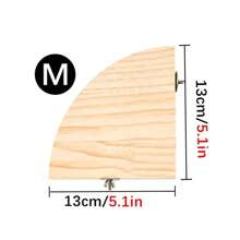 Soporte de Percha de Madera para Pájaros, Estante Rectangular en Forma de Abanico, Tablero para Periquitos, Suministros para Jaula de Hamster - 10 centímetros - Ver 8