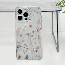 Flower Phone Case Summer 1pc Various Flower And Branch Patterns Compatible With IPhone 16 Pro Max 15 14 13 12 11 Pro Max Plus X XR XSMax 7 8 Plus Mini Series Protective Cases, Christmas Gifts, Boyfriend And Girlfriend Gifts Waterproof Shockproof Anti-Fall Scratch Resistant