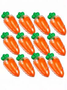 5个复活节胡萝卜容器，胡萝卜形水果盒迷你容器巧克力盒胡萝卜容器包装盒塑料盒卡通胡萝卜糖果盒复活节包装