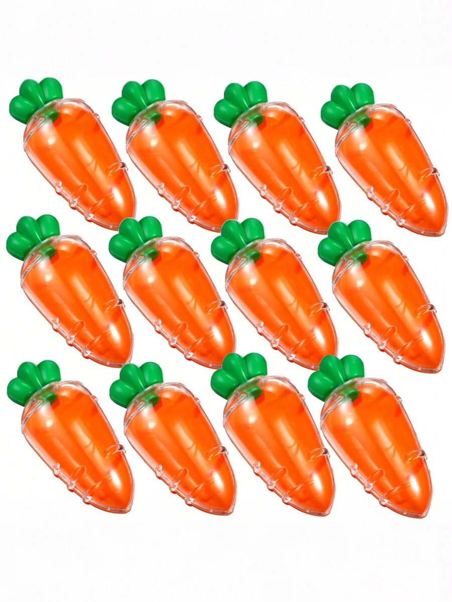 5个复活节胡萝卜容器，胡萝卜形水果盒迷你容器巧克力盒胡萝卜容器包装盒塑料盒卡通胡萝卜糖果盒复活节包装