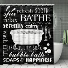 4pcs Bathtub Shower Curtain Gift Modern Home Bathroom Decoration Curtain And Toilet Floor Mat 3-Piece Set With 12 Shower Curtain Hooks Fall Decor Bathroom Accessories Back To School