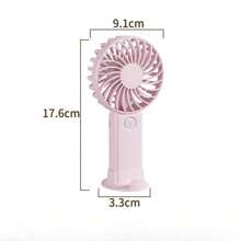 Ventiladores portátiles, ventilador de mano personal con batería, ventilador eléctrico pequeño recargable por USB para maquillaje y pestañas de mujeres, niños y niñas con estilo para uso en interiores, exteriores y viajes - Multicolor - Ver 16
