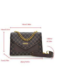 Artistic Letter Print Handbag, Women's European And American Cross-Border Commute Bag, Korean Vintage Fashion Purse, Stylish Tote Shoulder Bag, 2025 New Arrival, Versatile Small Square Bag,