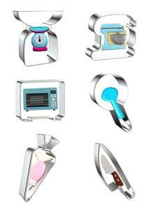 1pc Stainless Steel Biscuit Cookie Cutter Mold, Baking Oven, Chef's Knife, Piping Bag, Cooking Machine, DIY Cake Mold