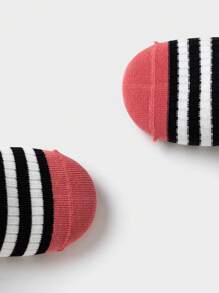 Balabala 4 Pairs Kids' Socks, Autumn Striped Mid-Calf Socks, Boys' & Girls'