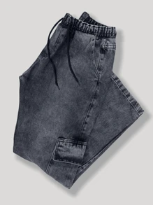 Men's Wide-Leg Jeans Balloon Pants