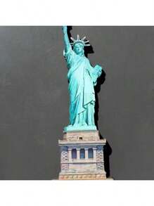 1pc Metal Country Fridge Magnet, Travel Souvenir Personalized Refrigerator Magnet, Statue Of Liberty Design For Home Decor