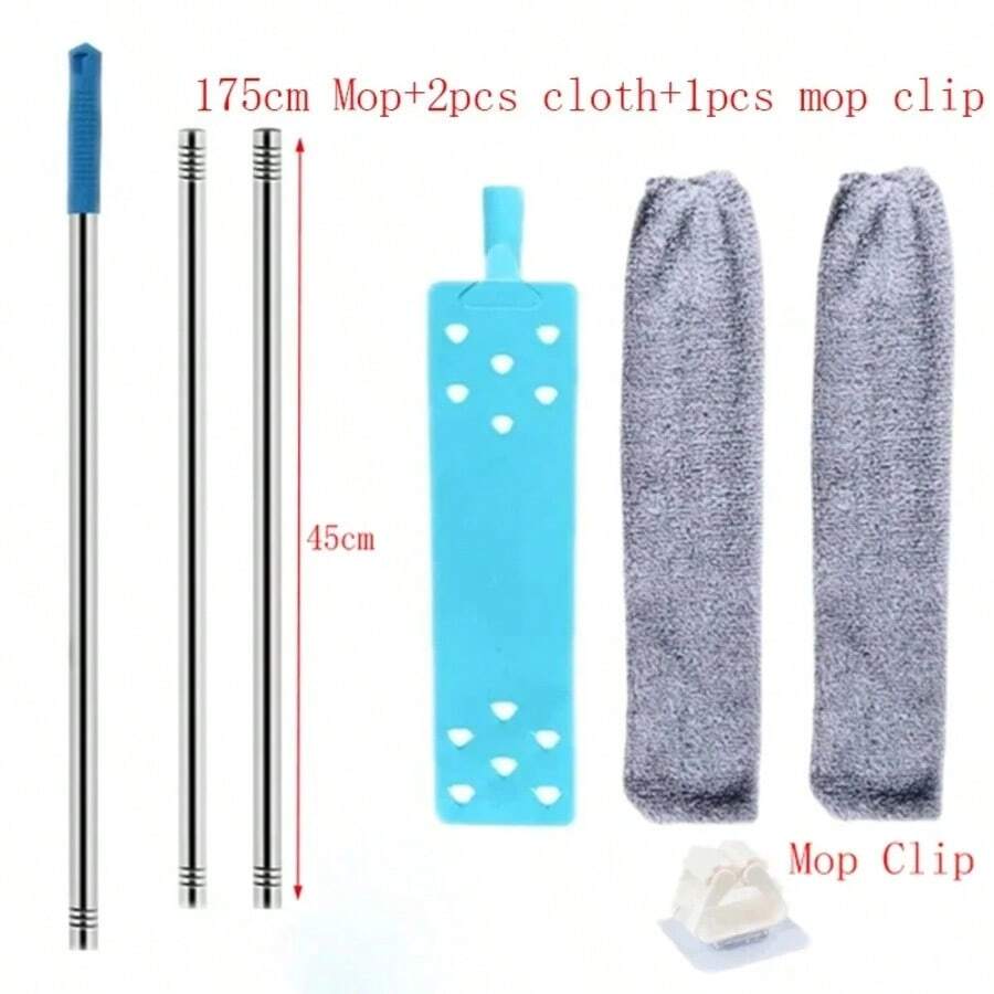 Telescopic Long Handle Broom For Home Blinds Dust Microfiber Brushes To Install Easy To Use Household Cleaning Tools - White - View 1