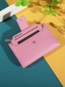 Vintage Solid Color Short Wallet Portable Bifold Coin Purse Women's Credit Card Holder Wallet Purse Wallet Mini Wallet Small Wallet