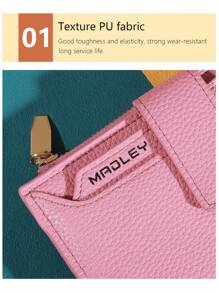 Vintage Solid Color Short Wallet Portable Bifold Coin Purse Women's Credit Card Holder Wallet Purse Wallet Mini Wallet Small Wallet