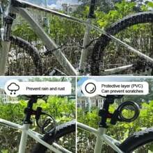 Bicycle Chain Lock Bicycle Lock Anti-Theft Bicycle Chain Lock With 2 Keys Chain Scooter Lock For Bicycle, Motorcycle, Bike, Door, Gate, Fence, Grill Bicycle Lock Cable Electric Car Battery Bike Mountain Bike Cycling Fixed Portable Lock Anti-Theft Wire Chain Loop Lock - Black - View 4