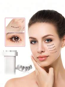 1pc/Set Silicone Eyelash Stamp, Eye Makeup Tool, Makeup Template, Eyelash Template, Women Makeup Tool, Stamp, Eyelash Makeup Tool, Eyelash Tool, Eyelash Stamp, Eyelash Guide Tool - Multicolor - View 1