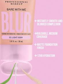 NYX PROFESSIONAL MAKEUP Bare With Me 遮瑕精华，白皙，瞬间打造光滑、朦胧肤色，可叠加，中等遮瑕力，哑光粉底效果，12 小时保湿，注入护肤成分，适合所有肤质，提供自然遮瑕力，易于涂抹和混合， - 裸膚色 Fair - 查看 4