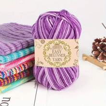 3 Bundles 5-Ply Gradient Color Acrylic & Wool Blended Yarn, Suitable For DIY Crochet And Knitting Sweaters, Scarves, Hats, 50g*3