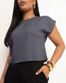 Basic Cropped Modeling With Perfect Fit Factory Price Get Yours Now - Grey - View 6