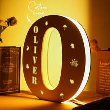 1 Piece, Custom Name Letter Night Light, 11 Inch Creative Luminous A-Z Letter Light, Big Hair Letter Logo LED Sign Number Sign, Suitable For Night Light Home, Bar, Christmas Light, Birthday, Party, Wedding, Decorative Digital Shape Light