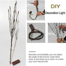 1pc Slivery Warm Luminous Birch Branch Decorative Light. Battery Powered Simulated Artificial Branches For Indoor, Wedding, Party, Home Decoration Festivals