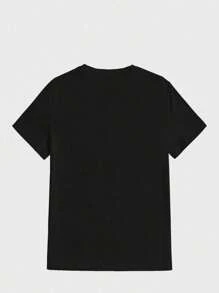 Lets Eat Trash And Get Hit By A Car Letter Pattern T-Shirt And Vintage Opossum Exquisite Pattern T-Shirt Casual Digital Print  Pure Heavy Cotton T Shirt - 黑色 - 查看 2