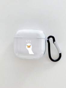 1个问号天鹅TPU透明耳机保护套，带挂钩，兼容苹果蓝牙耳机（仅含耳机保护套，不含耳机） - 彩色 - 查看 2