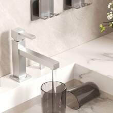 1pc Wall-Mounted Toothbrush Holder With Cups , Independent Installation, No Power Required, Quick-Drying Ventilation, Dust-Proof Bathroom Organizer