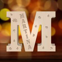 1 Piece, Custom Name Letter Night Light, 11 Inch Creative Luminous A-Z Letter Light, Big Hair Letter Logo LED Sign Number Sign, Suitable For Night Light Home, Bar, Christmas Light, Birthday, Party, Wedding, Decorative Digital Shape Light