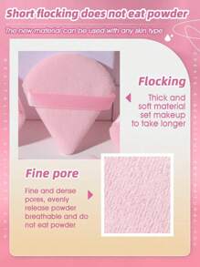 20/10/3/1pc Triangular Velvet Makeup Powder Puff, Facial Powder Puff, Reusable Makeup Powder Puff, Facial And Eye Makeup Powder Puff,Makeup,Cheap,Room Decor,Vanity,Travel,Bedroom,Makeup Accessories,Puff,Makeup Blender,Powder Puff,Makeup Sponge